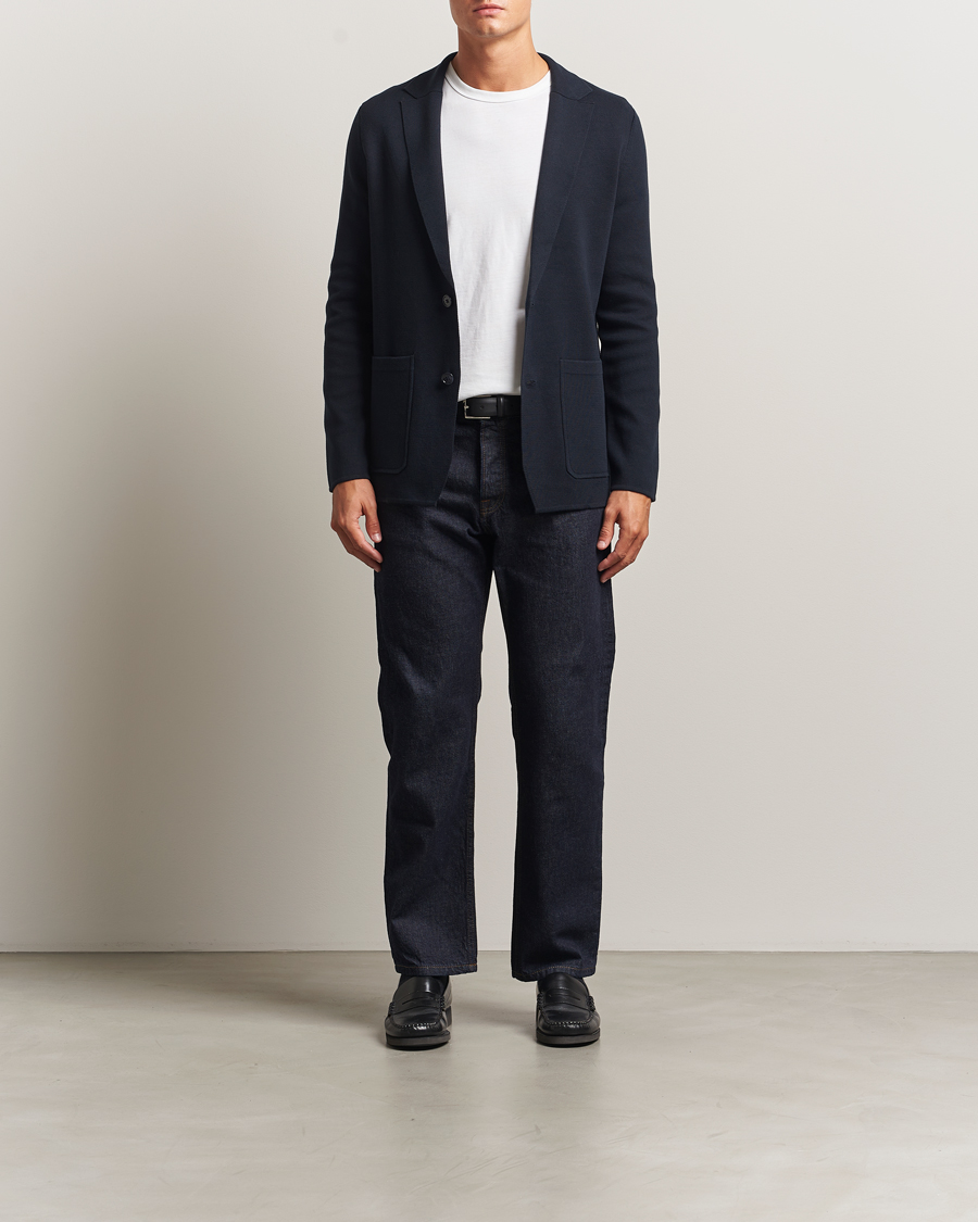 Herren | Sakkos | Morris | Jake Knitted Blazer Old Blue