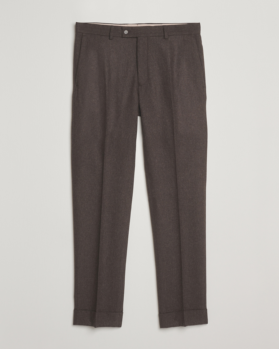 Herren | Hosen | Morris | Jack Flannel Trousers Brown