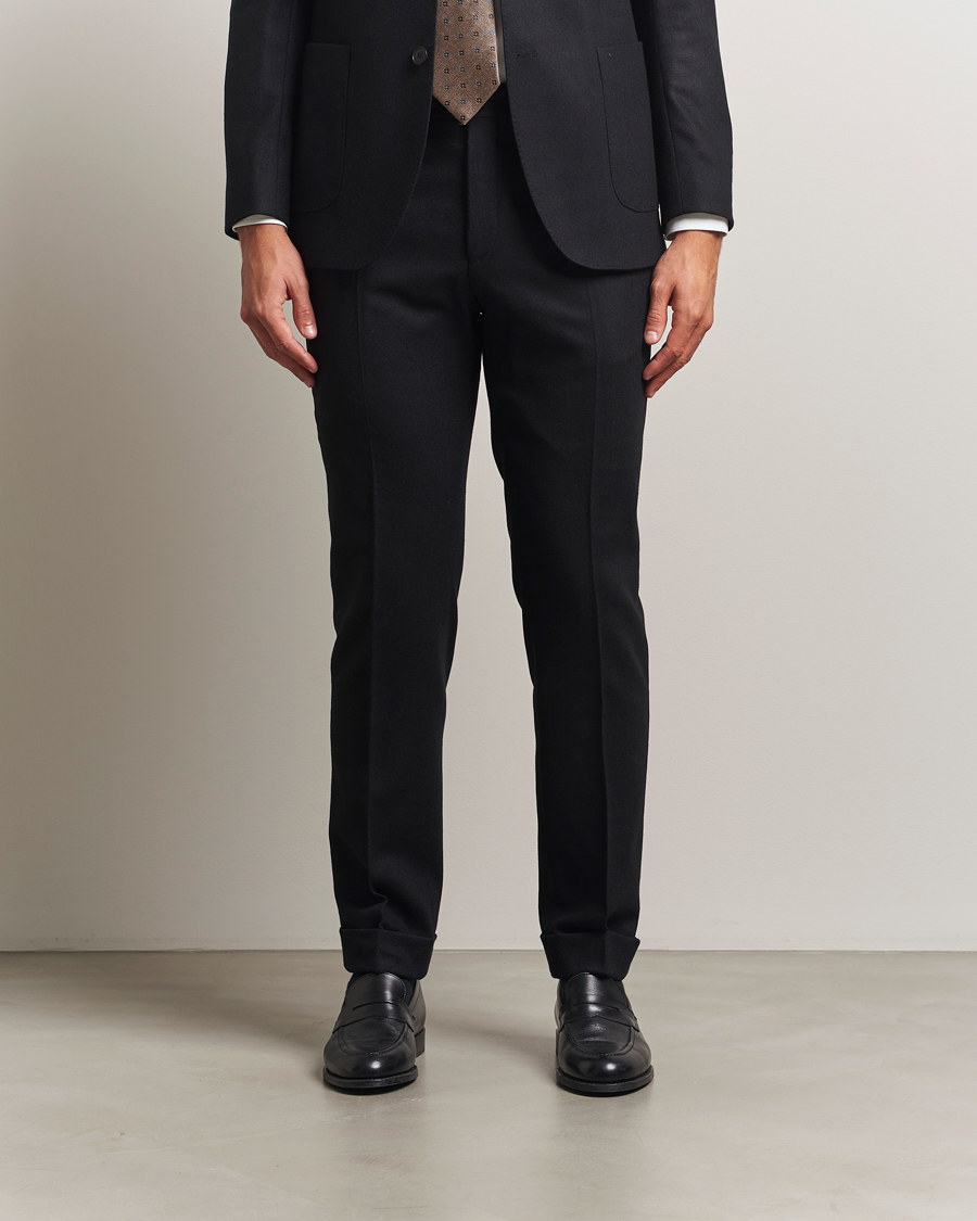 Herren | Hosen | Morris | Jack Flannel Trousers Black