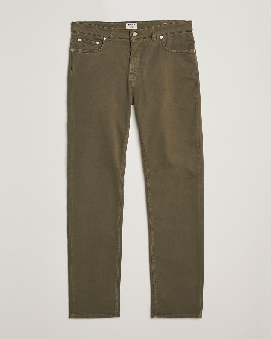 Herren | Hosen | Morris | James Brushed 5-Pocket Pants Olive
