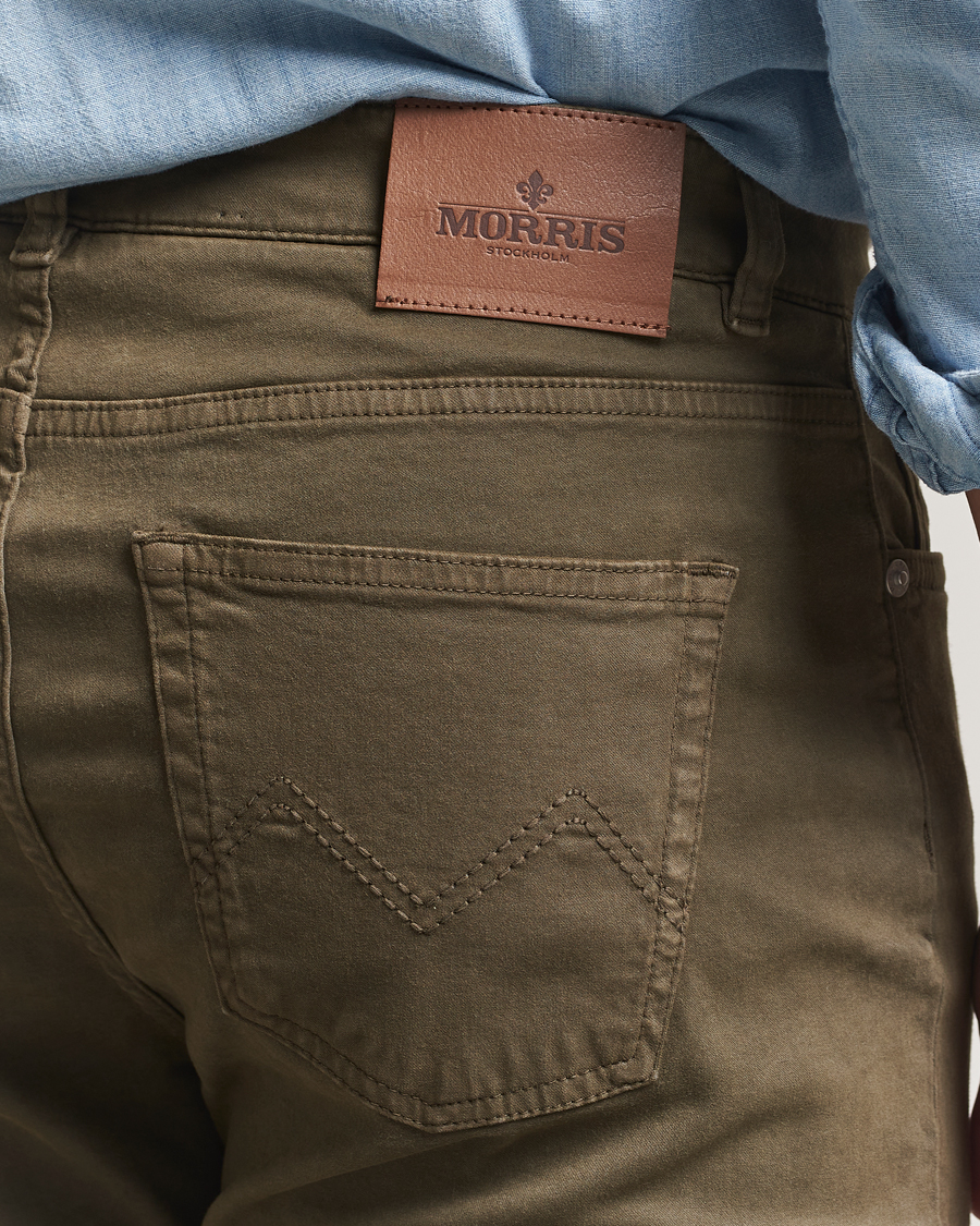 Herren | Hosen | Morris | James Brushed 5-Pocket Pants Olive