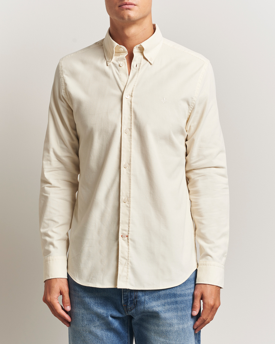 Herren | Hemden | Morris | Douglas Corduroy Shirt Off White