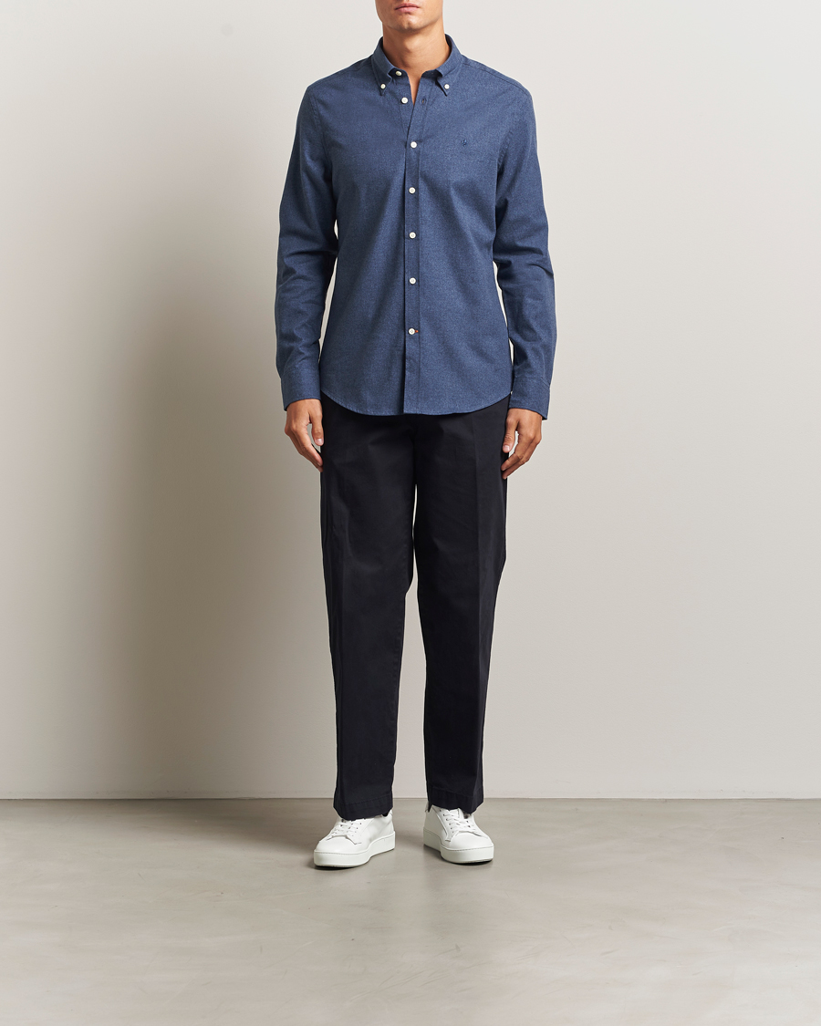 Herren | Hemden | Morris | Watts Flannel Shirt Navy