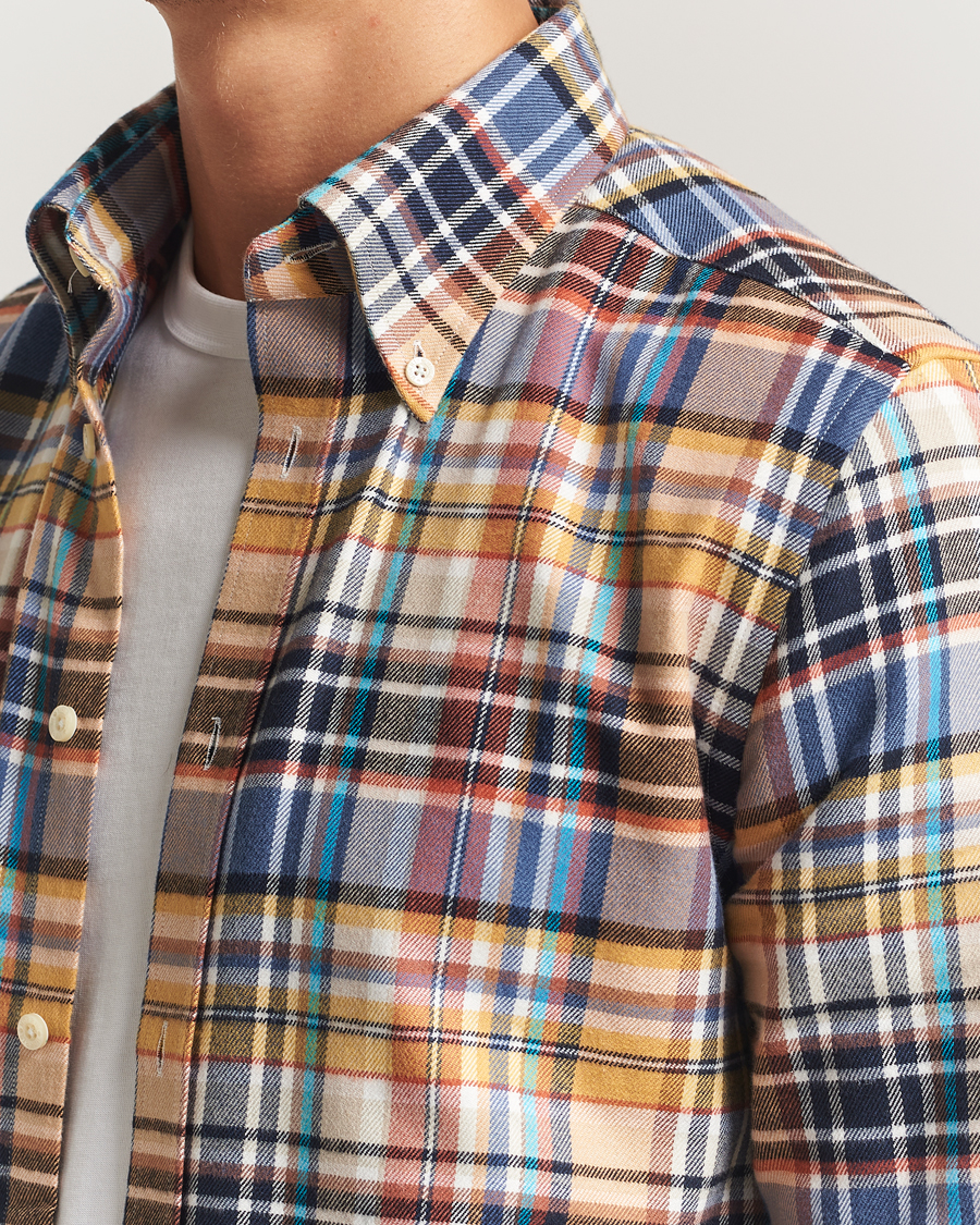 Herren | Hemden | Morris | Happy Tartan Check Shirt Yellow