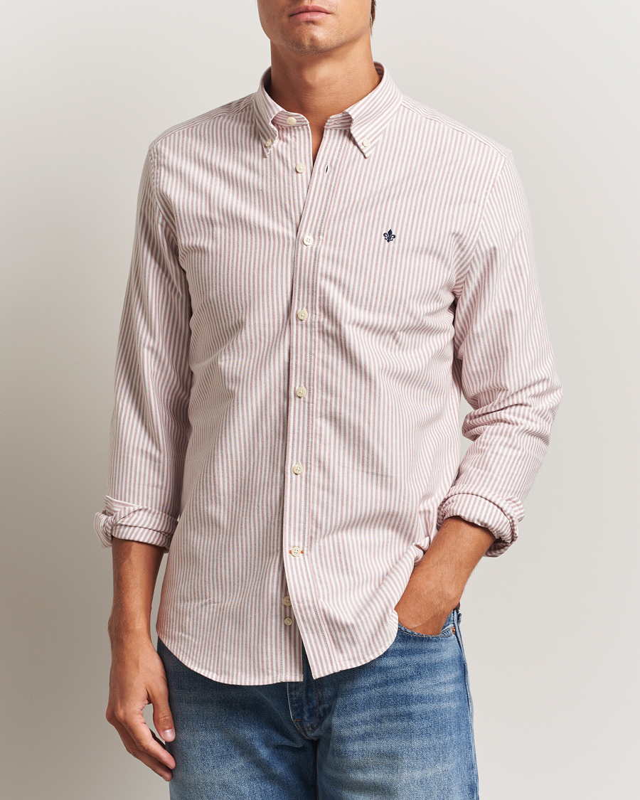 Herren | Hemden | Morris | Douglas Oxford Striped Shirt Red
