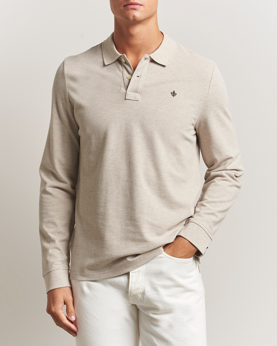 Herren | Pullover | Morris | Camden Long Sleeve Polo Shirt Khaki