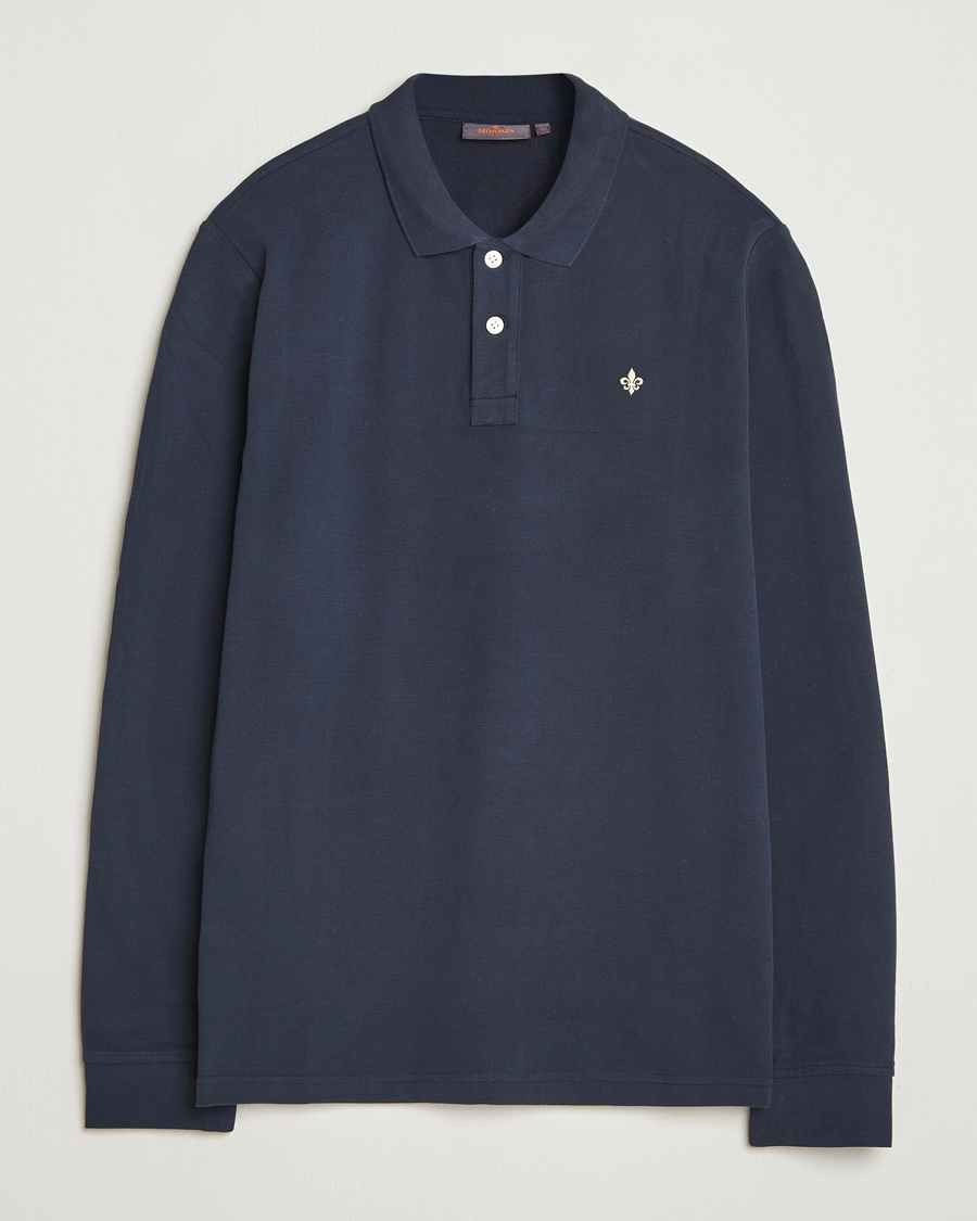 Herren | Pullover | Morris | Camden Long Sleeve Polo Old Blue