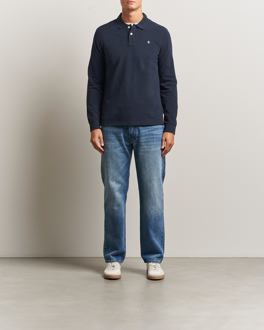 Herren | Pullover | Morris | Camden Long Sleeve Polo Old Blue