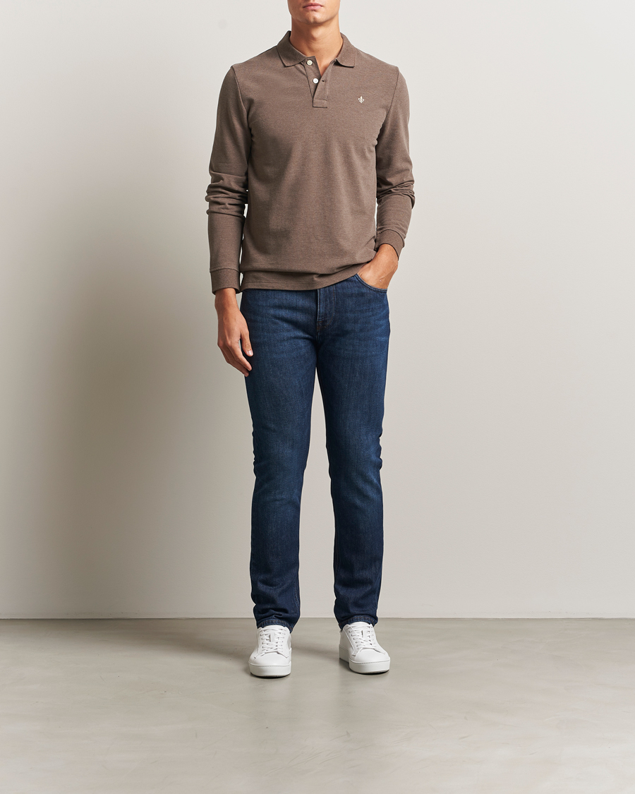 Herren | Pullover | Morris | Camden Long Sleeve Polo Brown