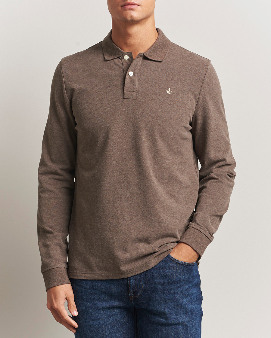 Herren | Pullover | Morris | Camden Long Sleeve Polo Brown