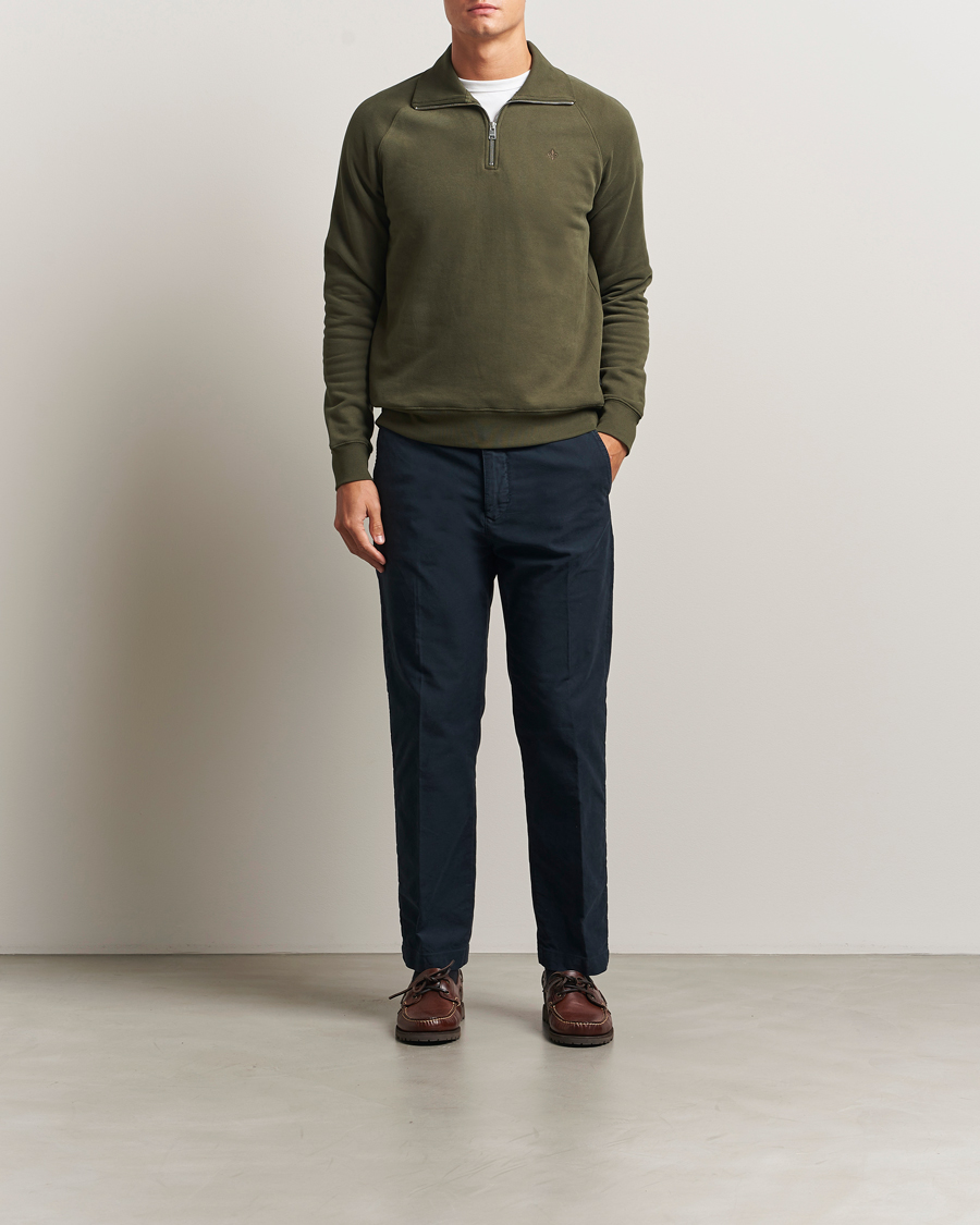 Herren | Pullover | Morris | Maryon Half Zip Sweatshirt Olive