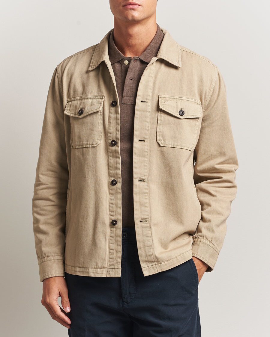 Herren | Hemden | Morris | Alain Twill Shirt Jacket Khaki