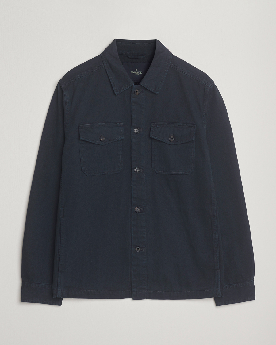 Herren | Hemden | Morris | Alain Twill Shirt Jacket Old Blue