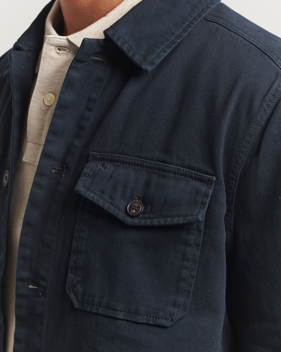 Herren | Hemden | Morris | Alain Twill Shirt Jacket Old Blue