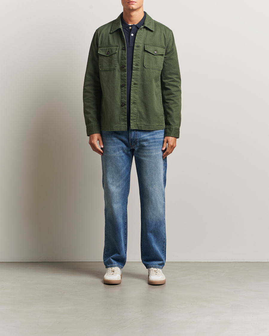 Herren | Hemden | Morris | Alain Twill Shirt Jacket Olive