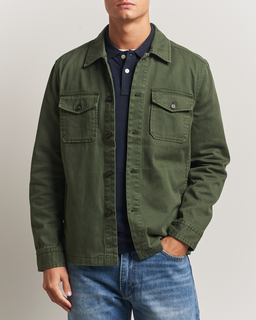 Herren | Hemden | Morris | Alain Twill Shirt Jacket Olive