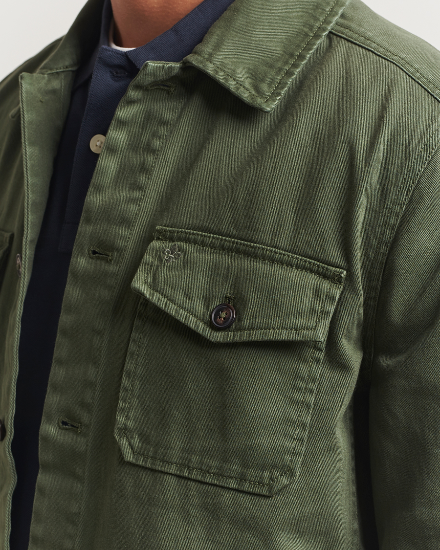 Herren | Hemden | Morris | Alain Twill Shirt Jacket Olive