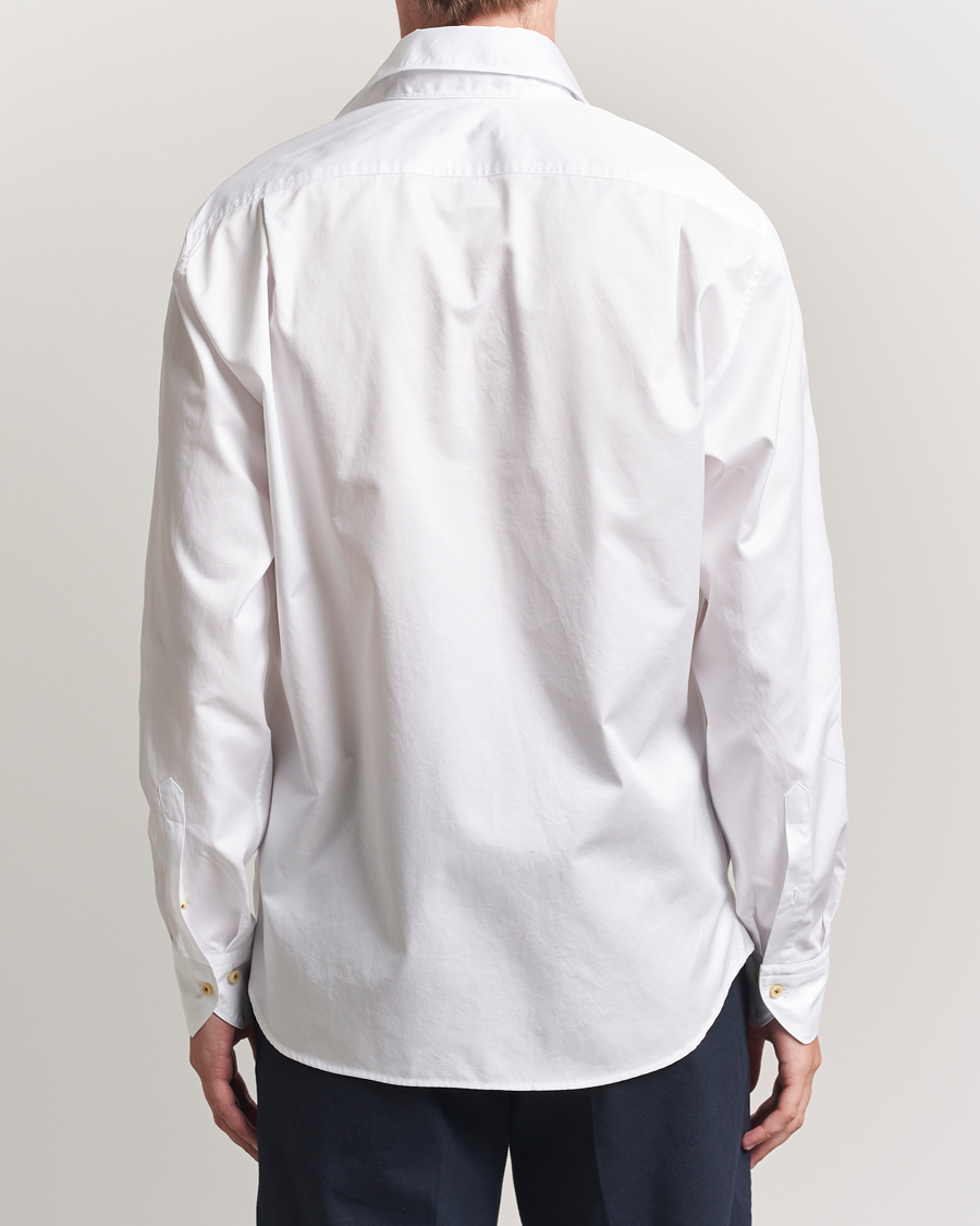 Herren | Hemden | Stenströms | Regular Fit Washed Cotton Plain Shirt White