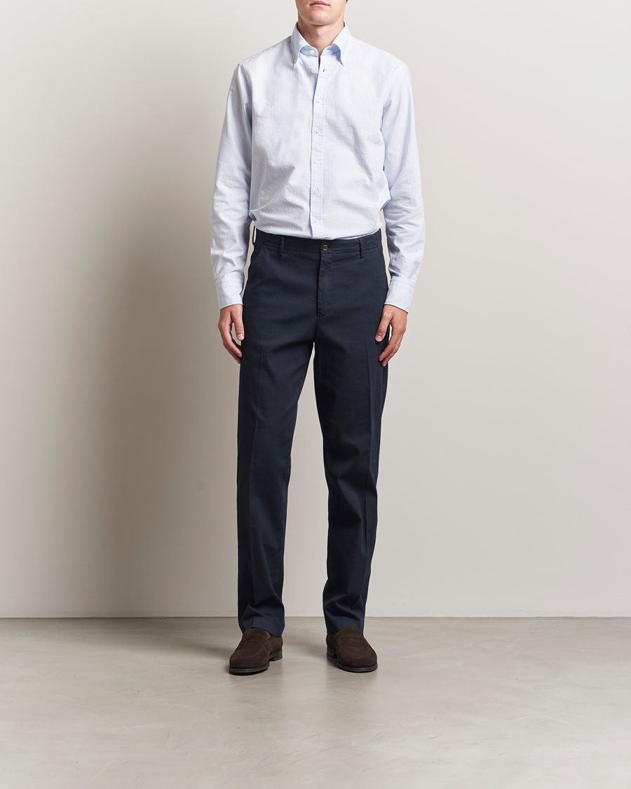 Herren | Hemden | Stenströms | Regular Fit Oxford Shirt Blue/White