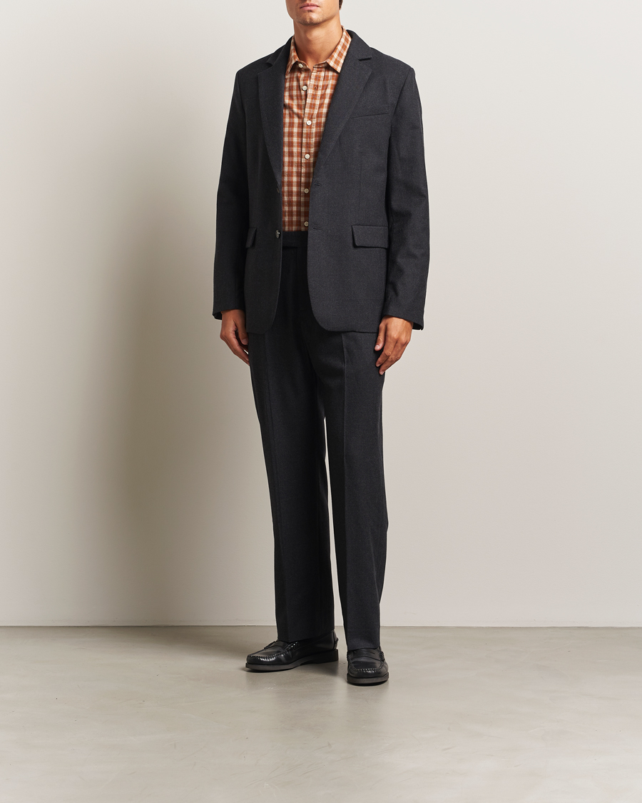 Herren | Hosen | Palmes | Wool Pleated Trousers Black