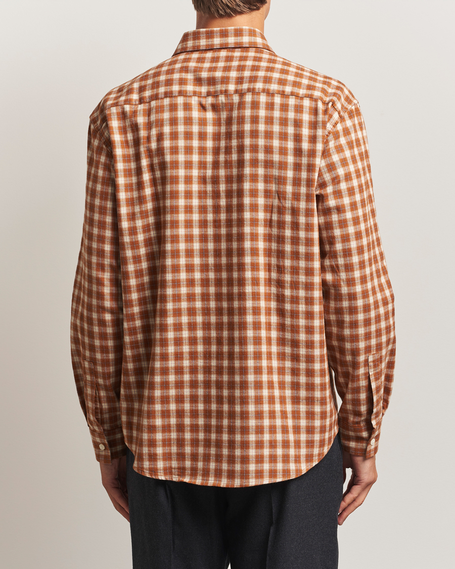 Herren | Hemden | NN07 | Deon Flannel Checked Shirt Light Brown