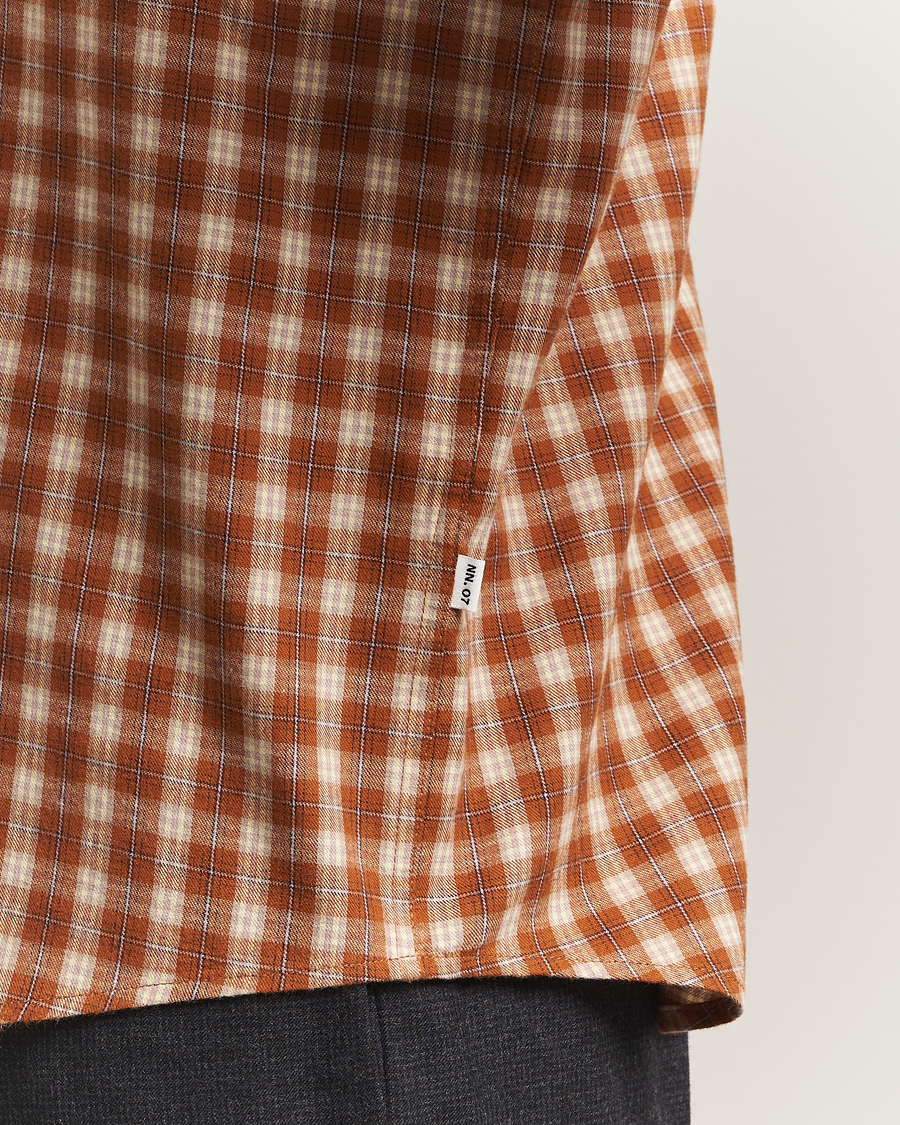 Herren | Hemden | NN07 | Deon Flannel Checked Shirt Light Brown
