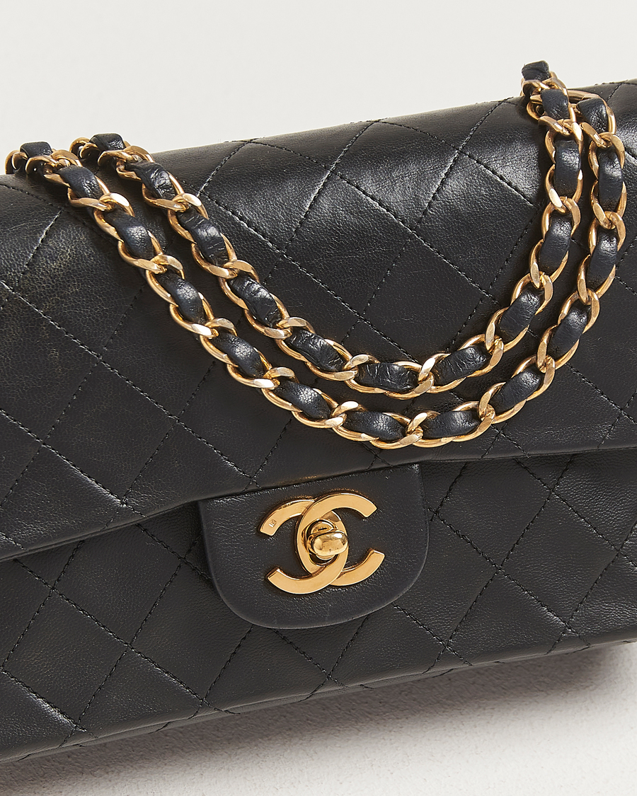 Herren | Pre-Owned & Vintage Bags | Chanel Pre-Owned | Classic Double Flap Small Lambskin Black