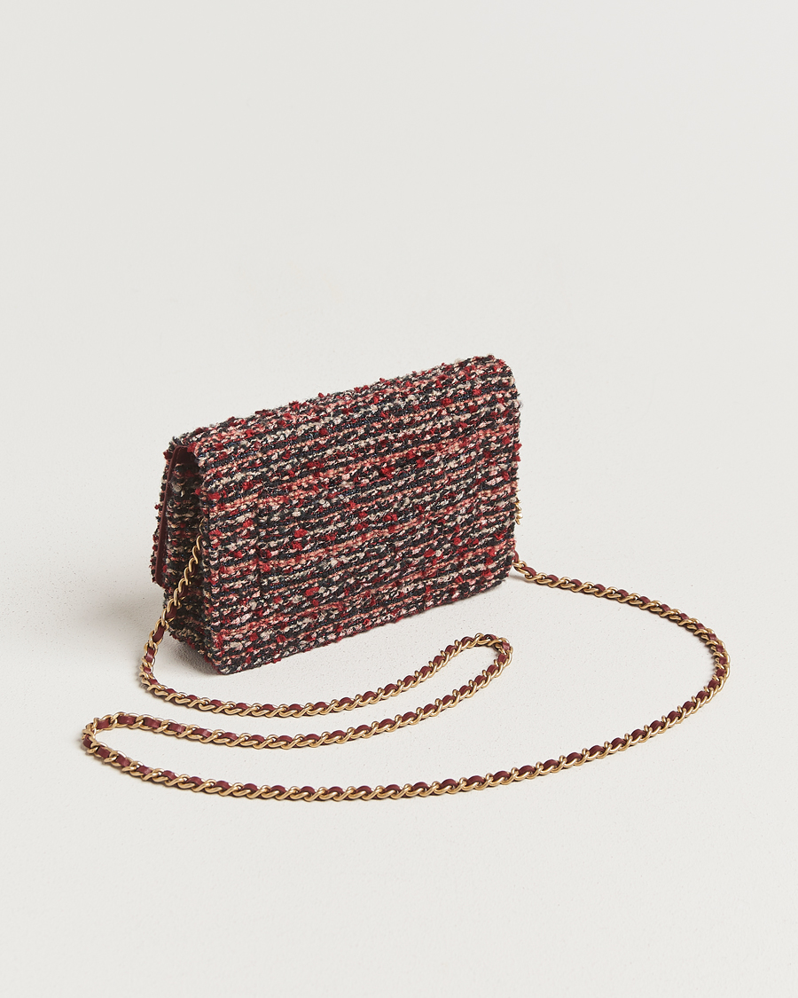 Herren | Pre-Owned & Vintage Bags | Chanel Pre-Owned | Tweed Wallet On Chain Red