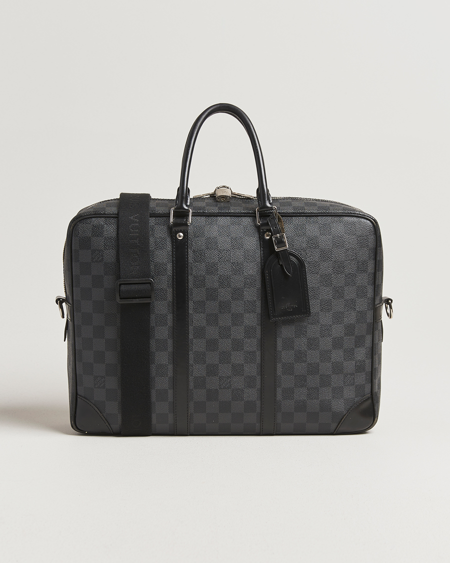 Herren | Pre-Owned & Vintage Bags | Louis Vuitton Pre-Owned | Porte Document Voyager Damier Graphite