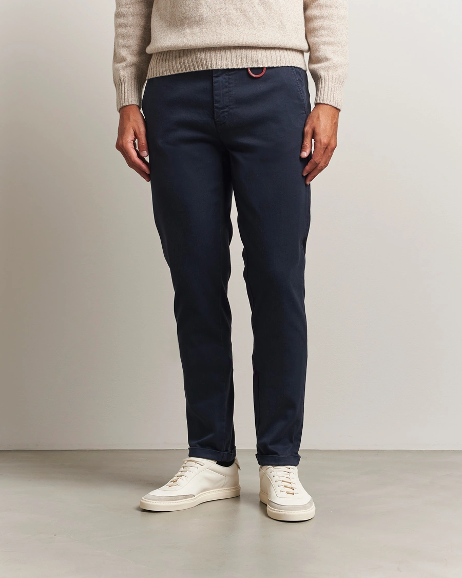 Herren | Hosen | Tramarossa | Luis Superstrech Cotton Chino Dark Blu