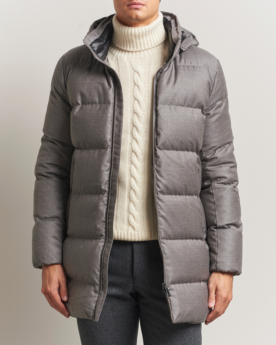 Herren | Jacken | UBR | Concorde Wool Parka Savile Sand Melange