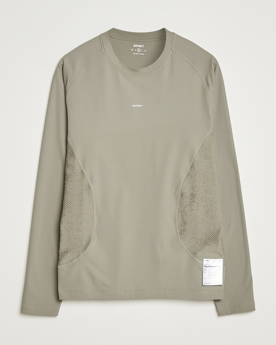 Herren | T-Shirts | Satisfy | FuzzFleece Octa Long Sleeve T-Shirt Vetiver