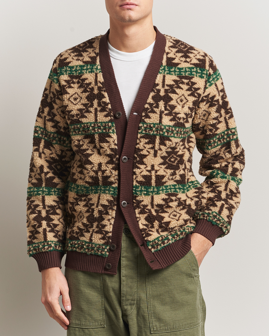 Herren | Pullover | BEAMS PLUS | Boa Fleece Cardigan Brown