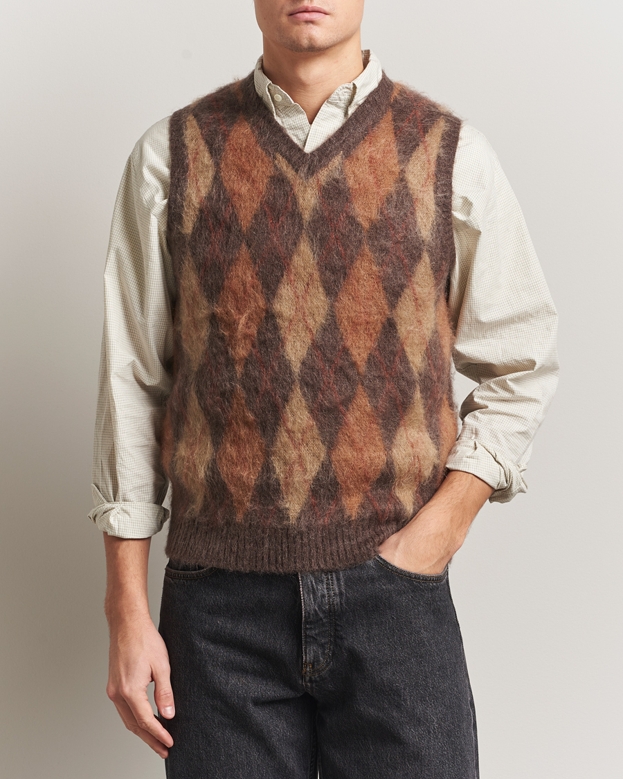 Herren | Pullover | BEAMS PLUS | Mohair Knit Vest Brown