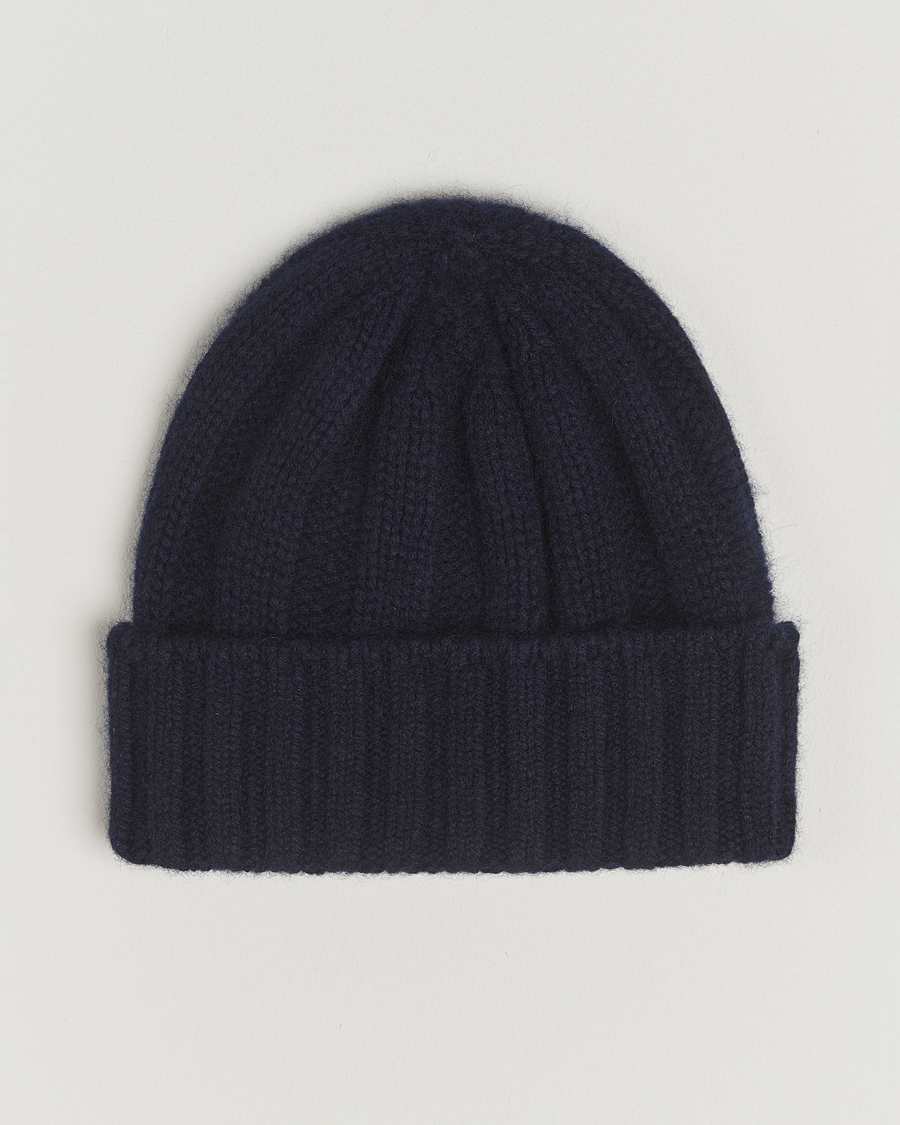 Herren | Mützen | BEAMS PLUS | Cashmere Rib Beanie Navy