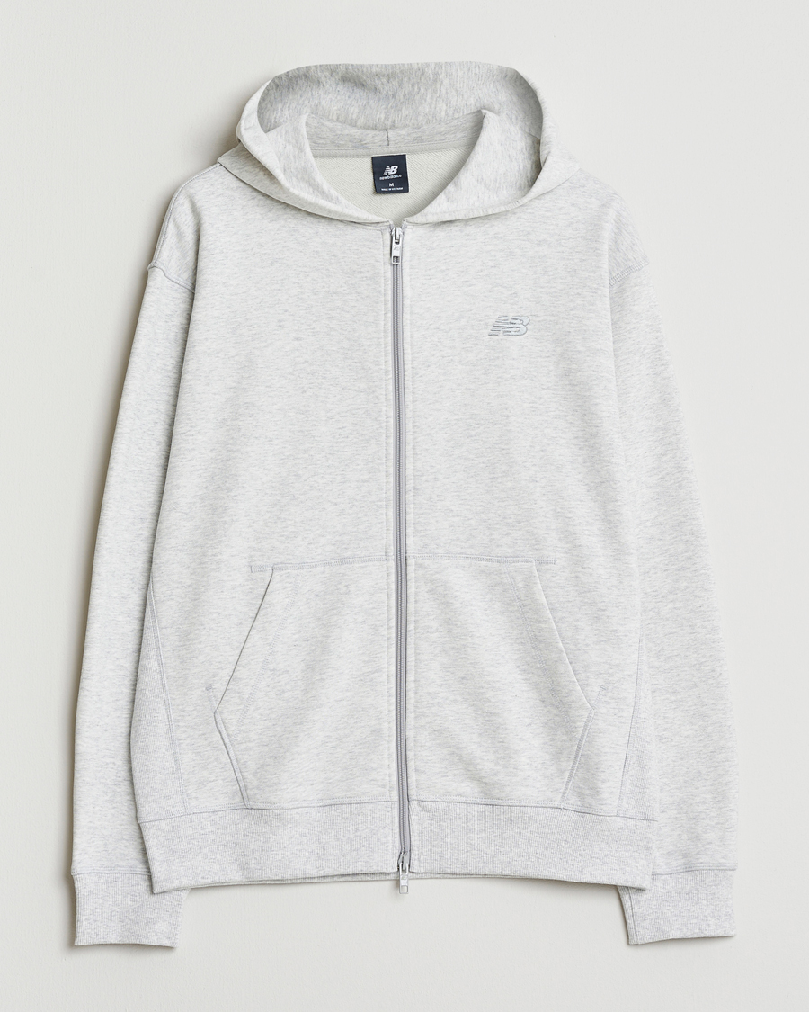 Herren | Pullover | New Balance | Essentials Terry Full Zip Hoodie Ash Heather