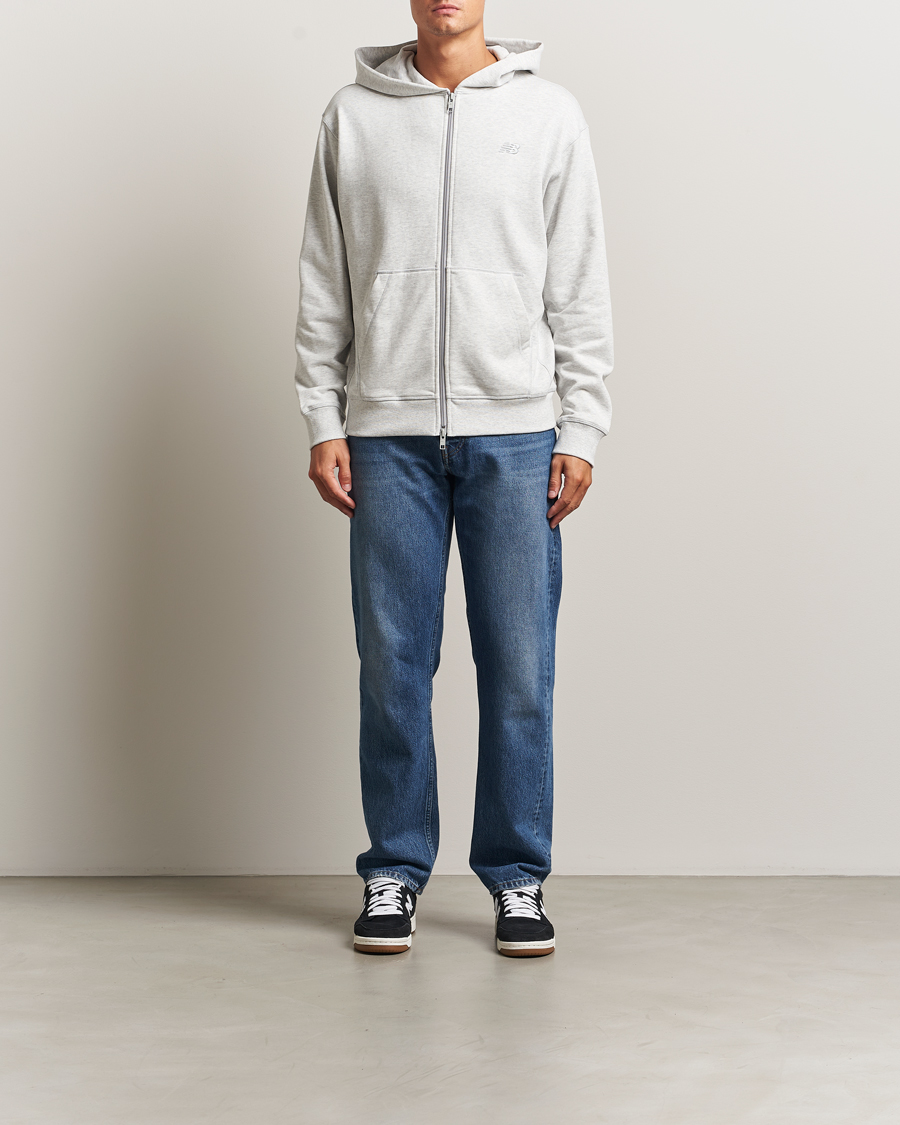 Herren | Pullover | New Balance | Essentials Terry Full Zip Hoodie Ash Heather