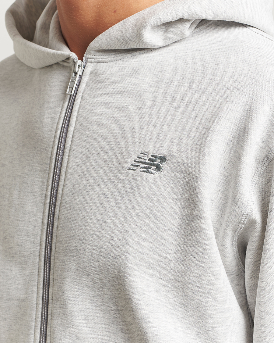 Herren | Pullover | New Balance | Essentials Terry Full Zip Hoodie Ash Heather