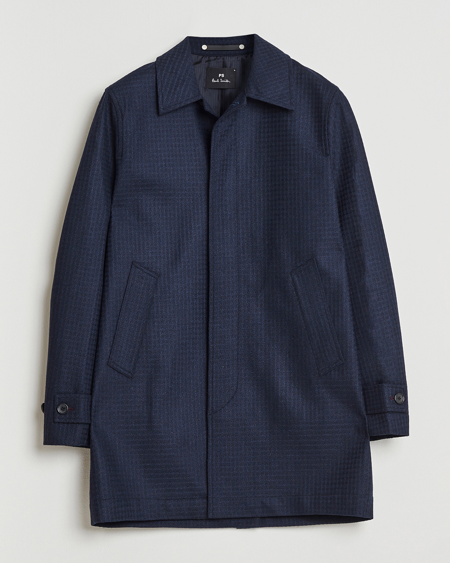 Herren | Jacken | PS Paul Smith | Wool Dogtooth Coat Blue