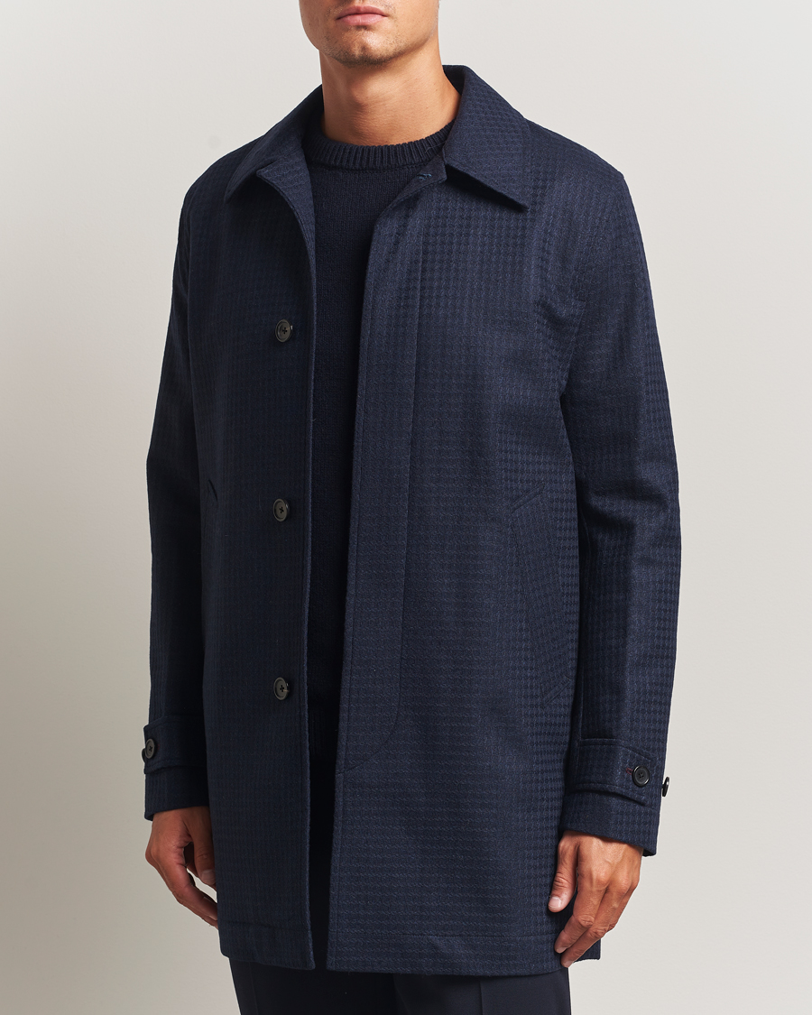 Herren | Jacken | PS Paul Smith | Wool Dogtooth Coat Blue