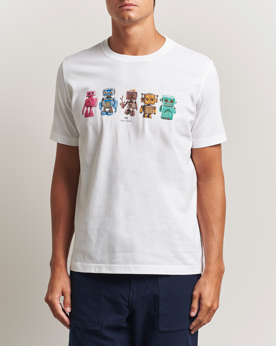 Herren | T-Shirts | PS Paul Smith | Robots Crew Neck T-Shirt White