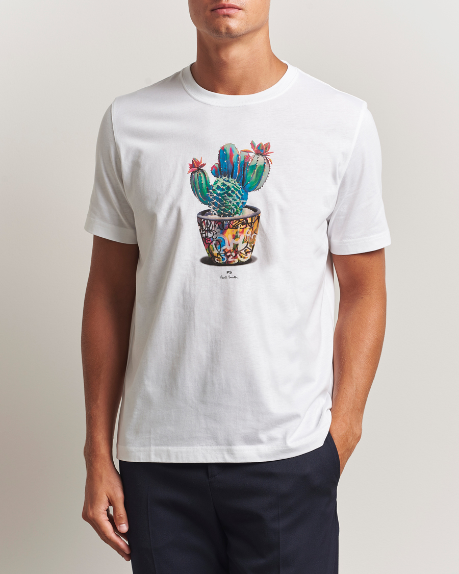 Herren | T-Shirts | PS Paul Smith | Cactus Crew Neck T-Shirt White