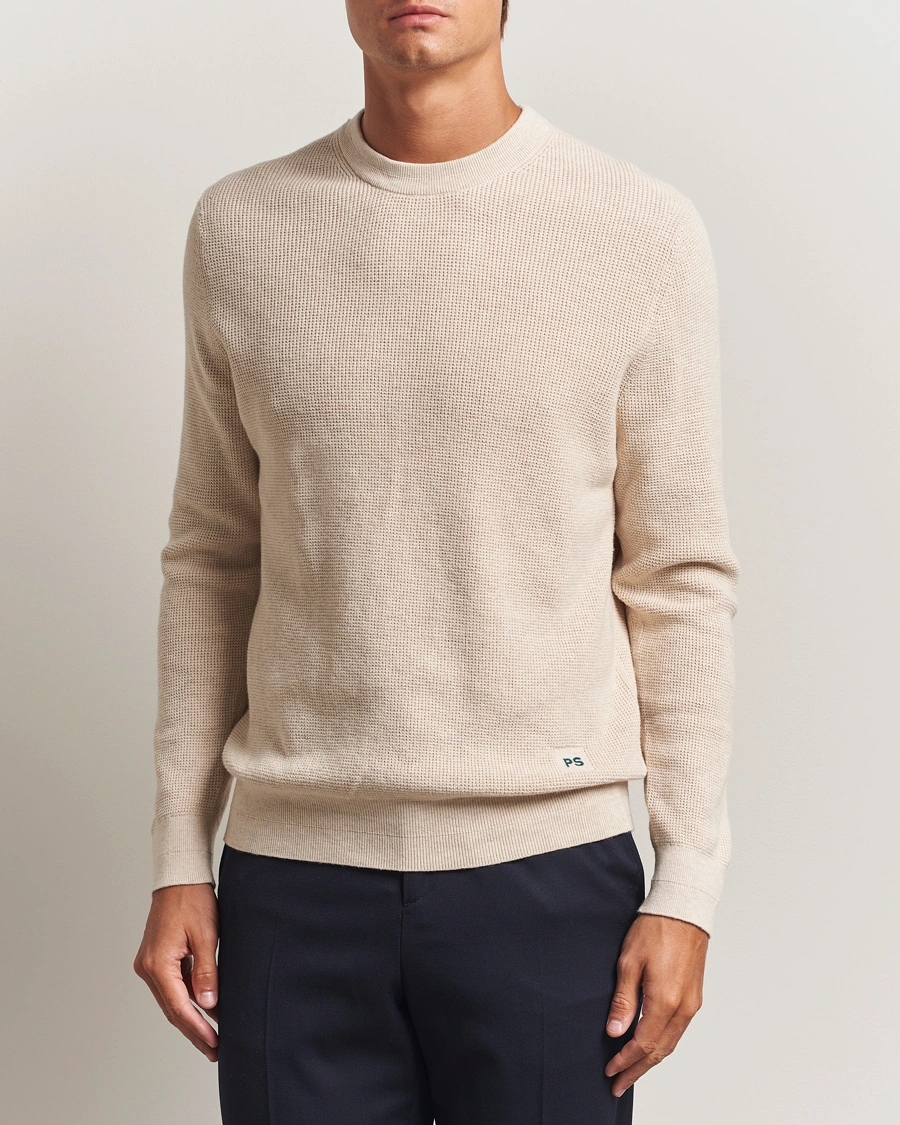 Herren | Pullover | PS Paul Smith | Waffle Knitted Crew Neck Sweater Off White
