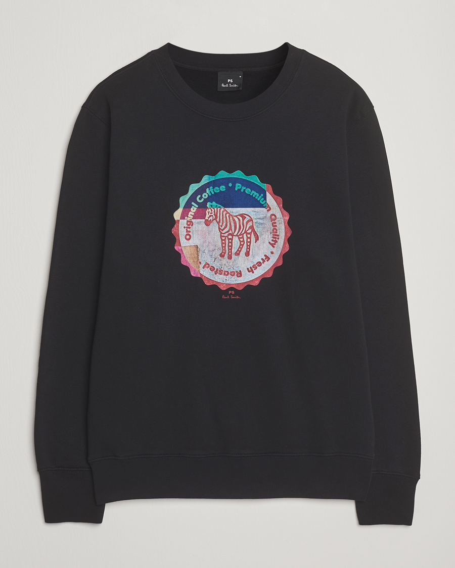Herren | Pullover | PS Paul Smith | Zebra Bottle Top Crew Neck Sweatshirt Black