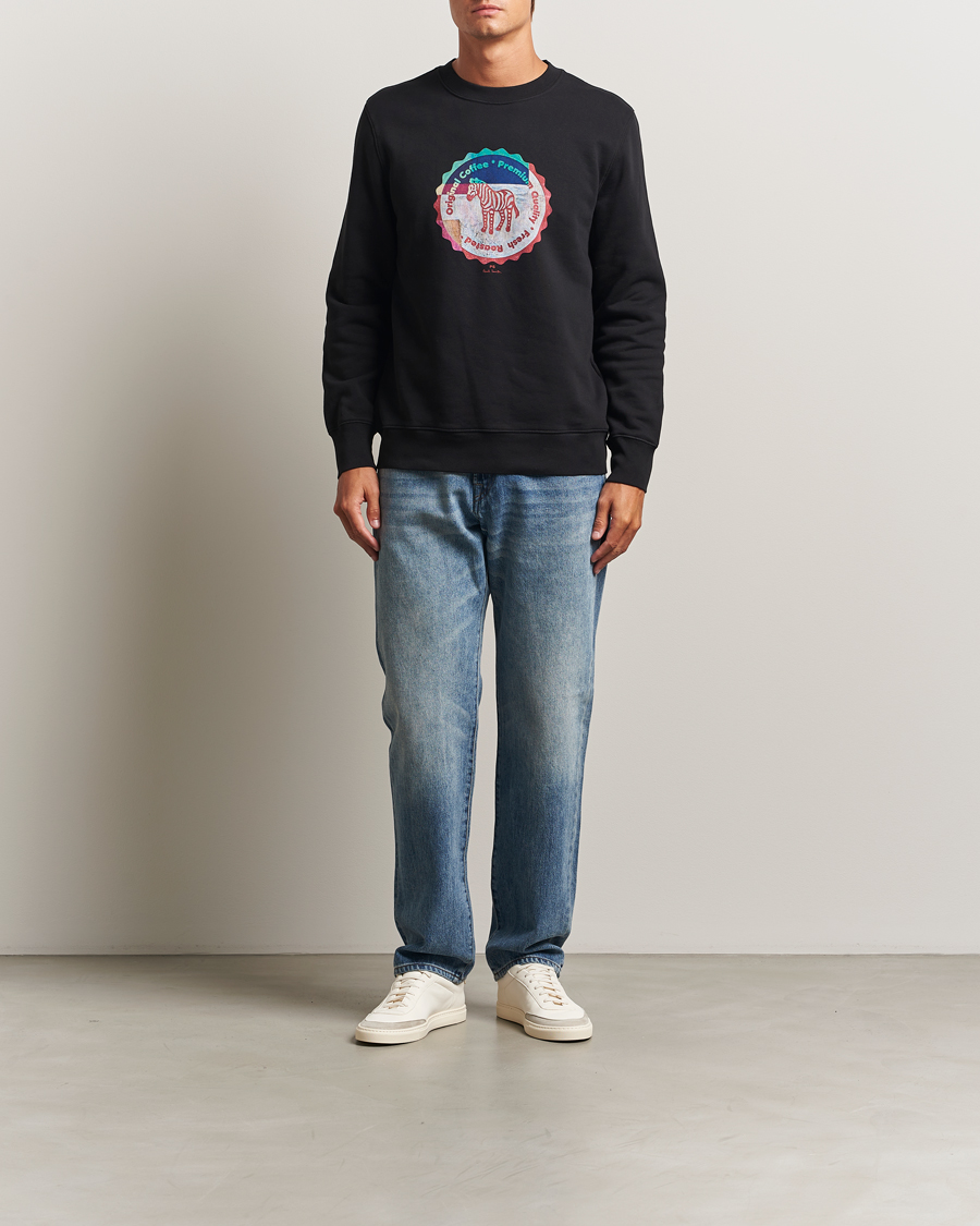 Herren | Pullover | PS Paul Smith | Zebra Bottle Top Crew Neck Sweatshirt Black