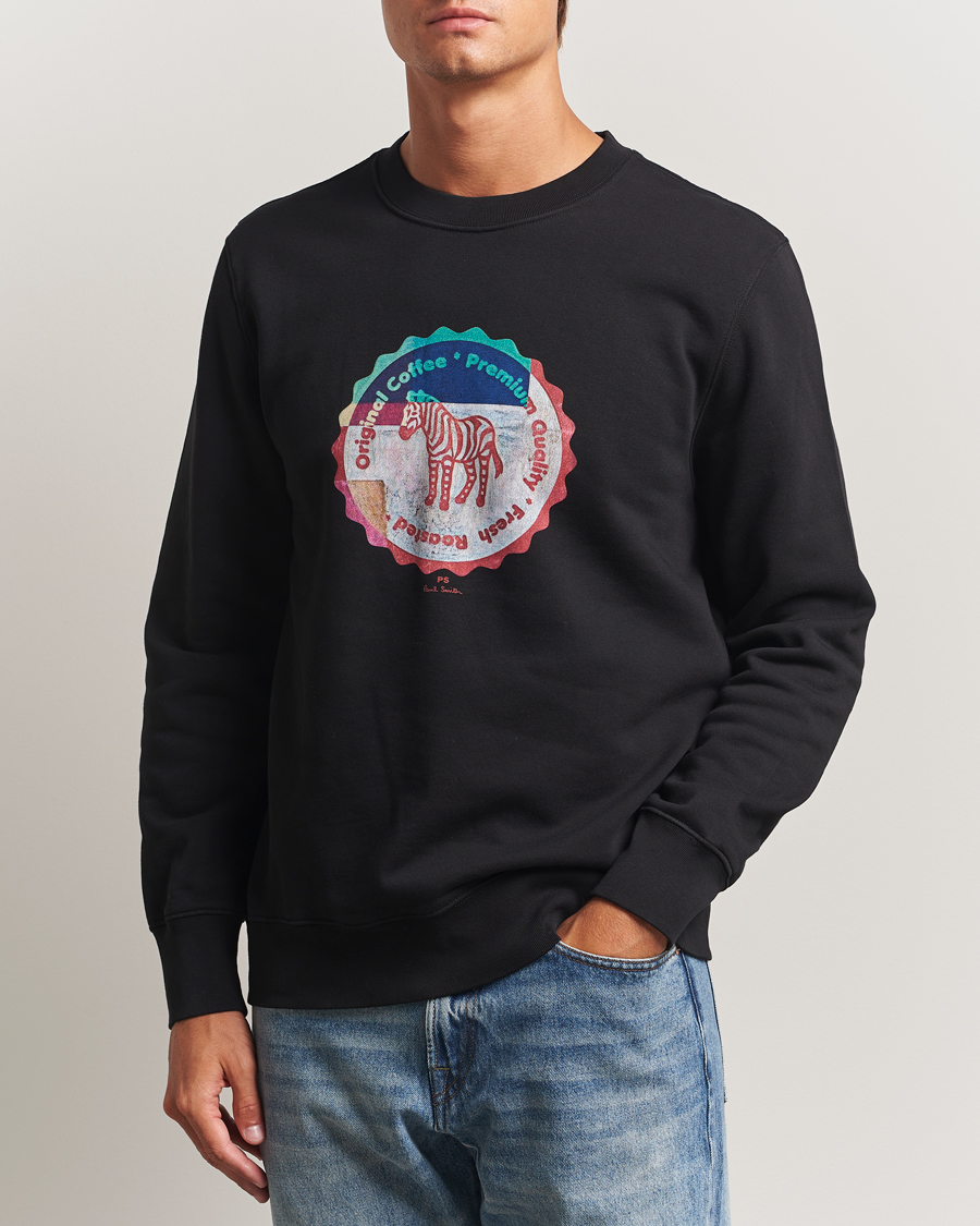 Herren | Pullover | PS Paul Smith | Zebra Bottle Top Crew Neck Sweatshirt Black