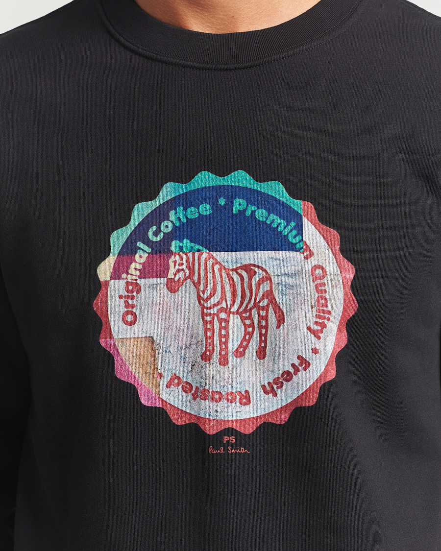 Herren | Pullover | PS Paul Smith | Zebra Bottle Top Crew Neck Sweatshirt Black