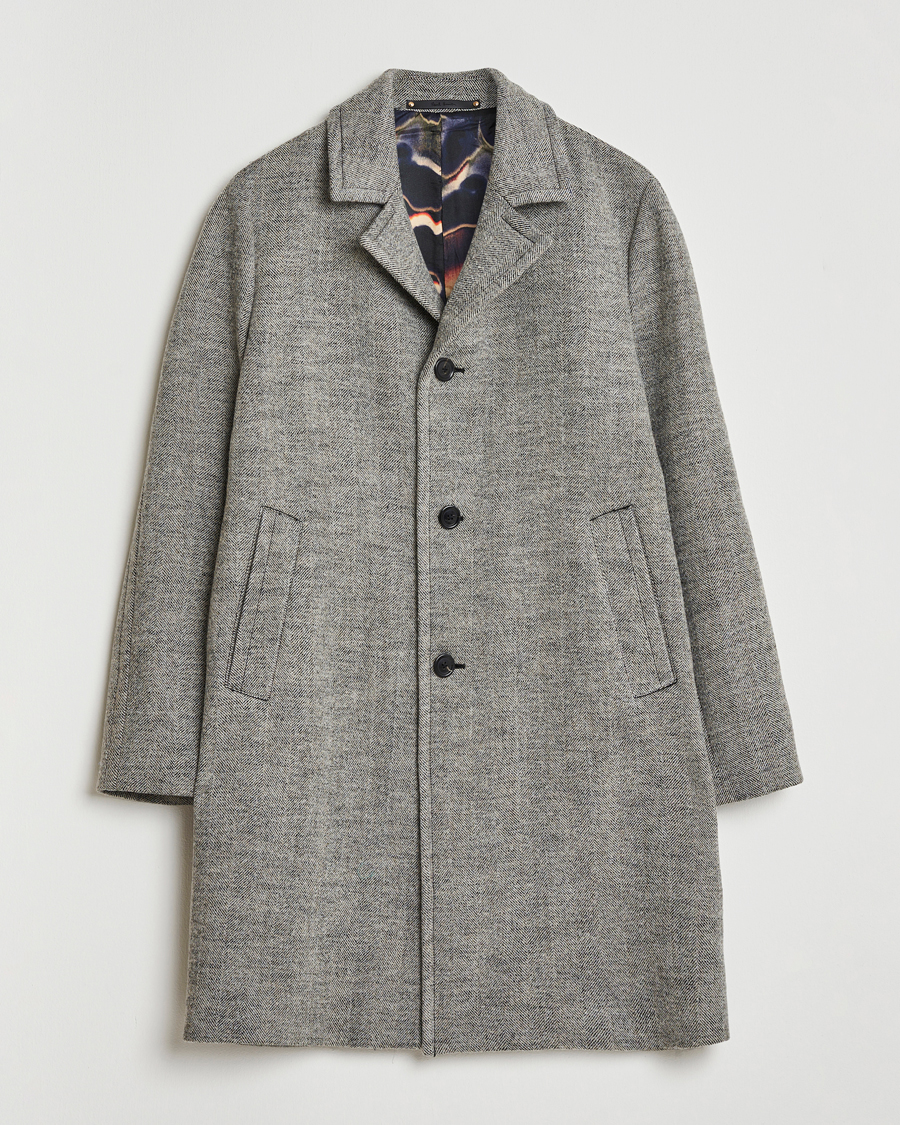 Herren | Jacken | Paul Smith | Wool Herringbone Coat Grey
