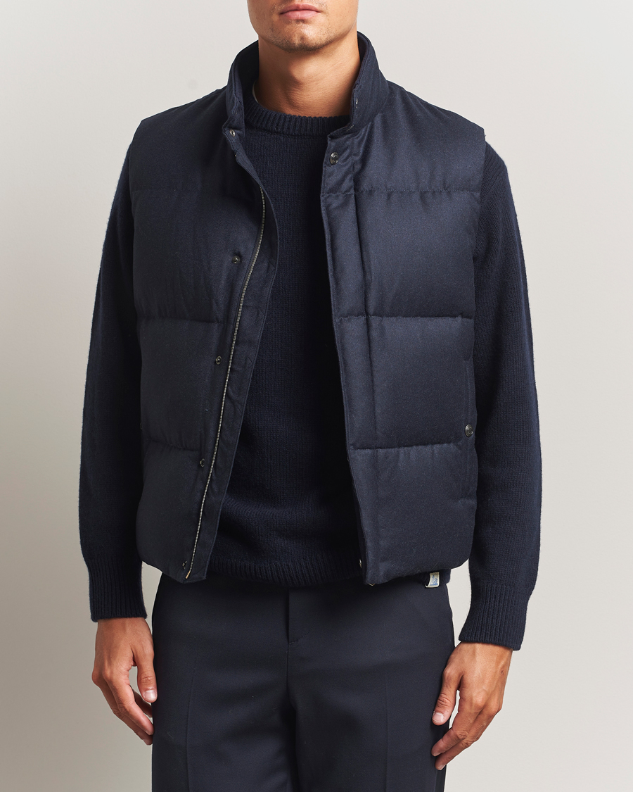 Herren | Westen | Paul Smith | Wool/Cashmere Down Gilet Navy
