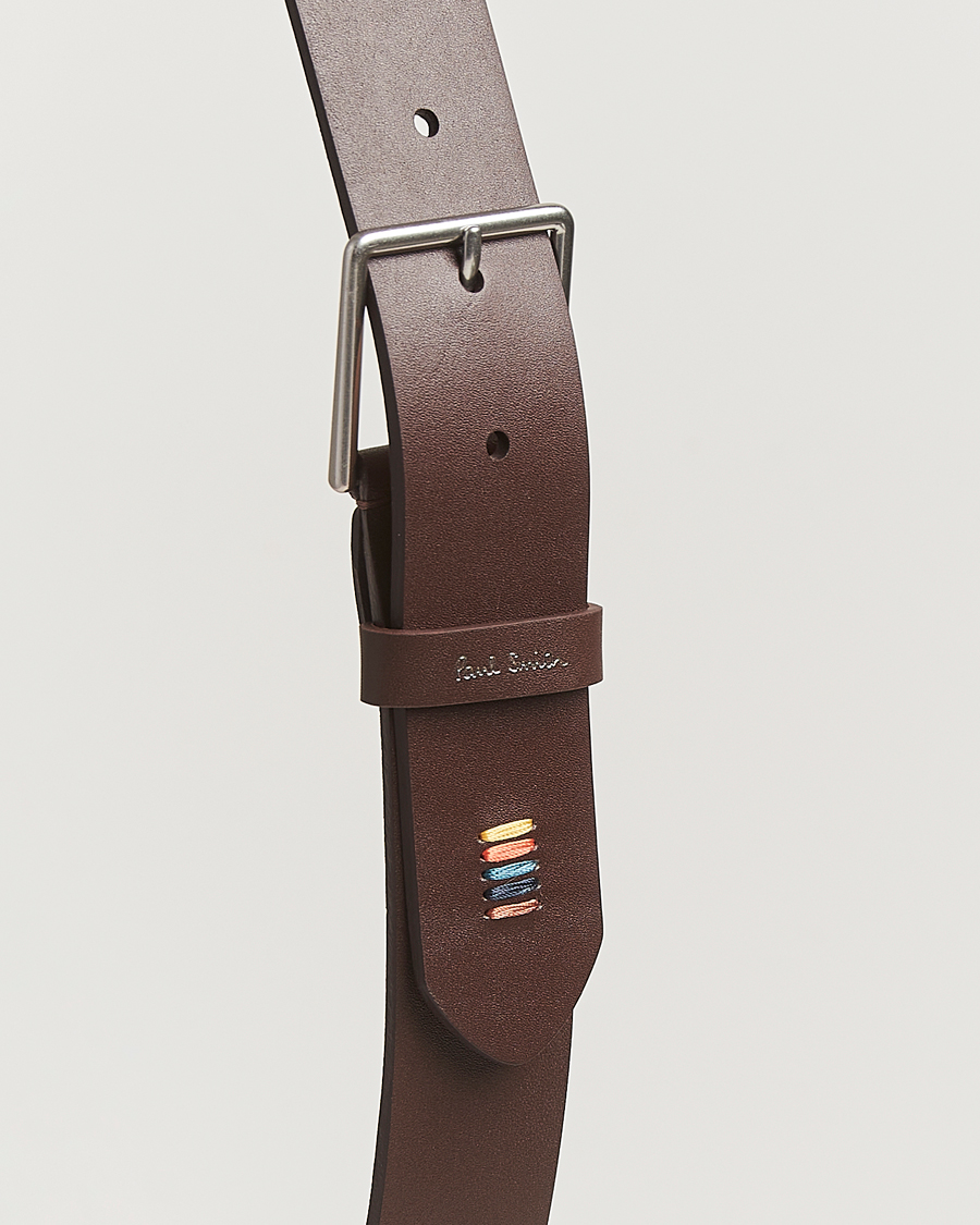 Herren | Gürtel | Paul Smith | Stitch Leather Belt Dark Brown